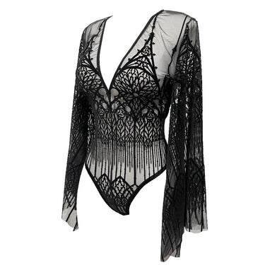 BELL SLEEVES CATHEDRAL BODYSUIT – Videnoir