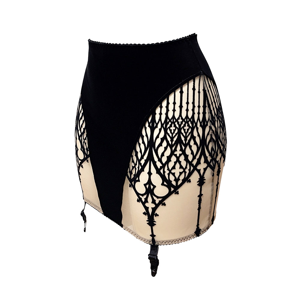 RTO- CATHEDRAL GARTER SKIRT - NUDE